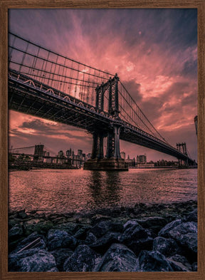 Manhattan Bridge Wide Angle Poster