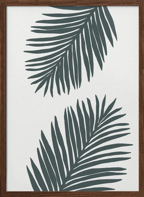 Palm Leaf Gray with tint of green 01 Poster