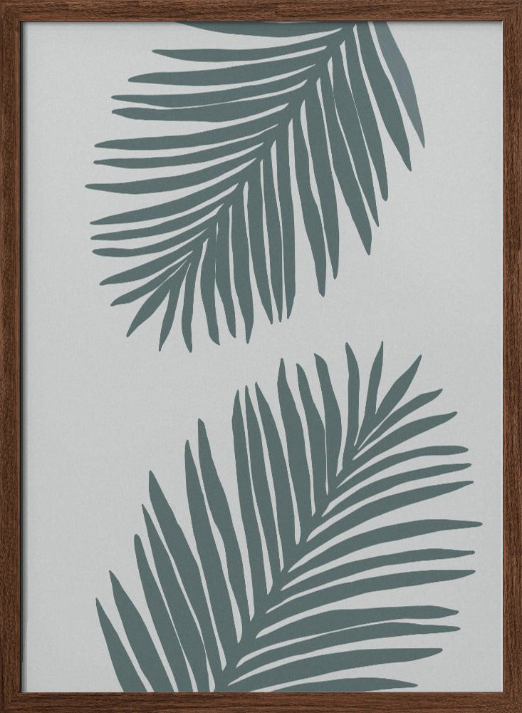 Palm Leaf Gray with tint of green 02Palm Leaf Color Matched 02 Poster