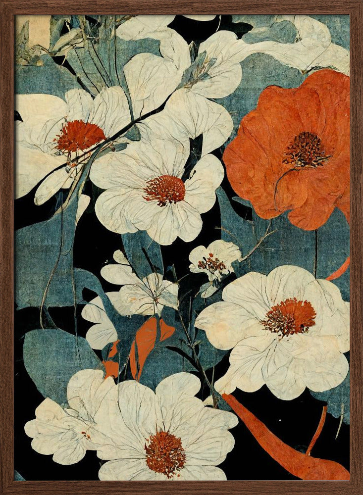 Asian Flowers Poster
