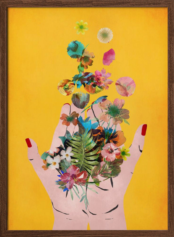 Frida`s Hand`s (Yellow Version) Poster