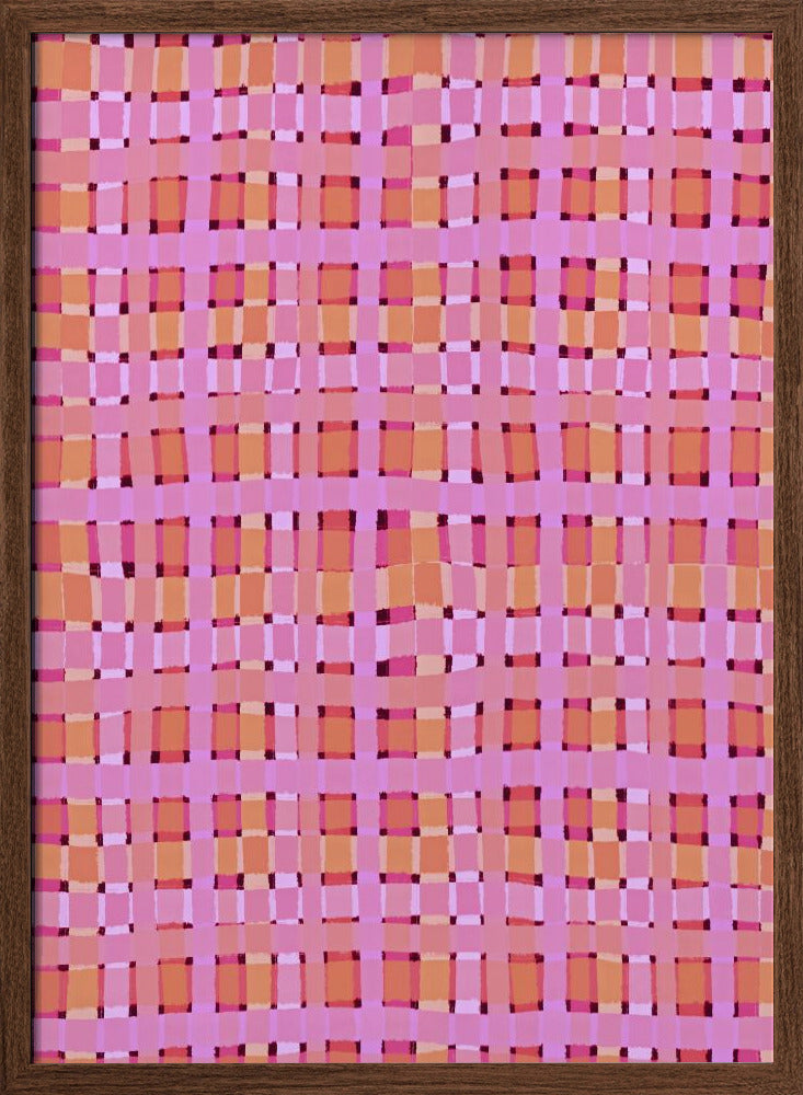 Pink Plaid Poster