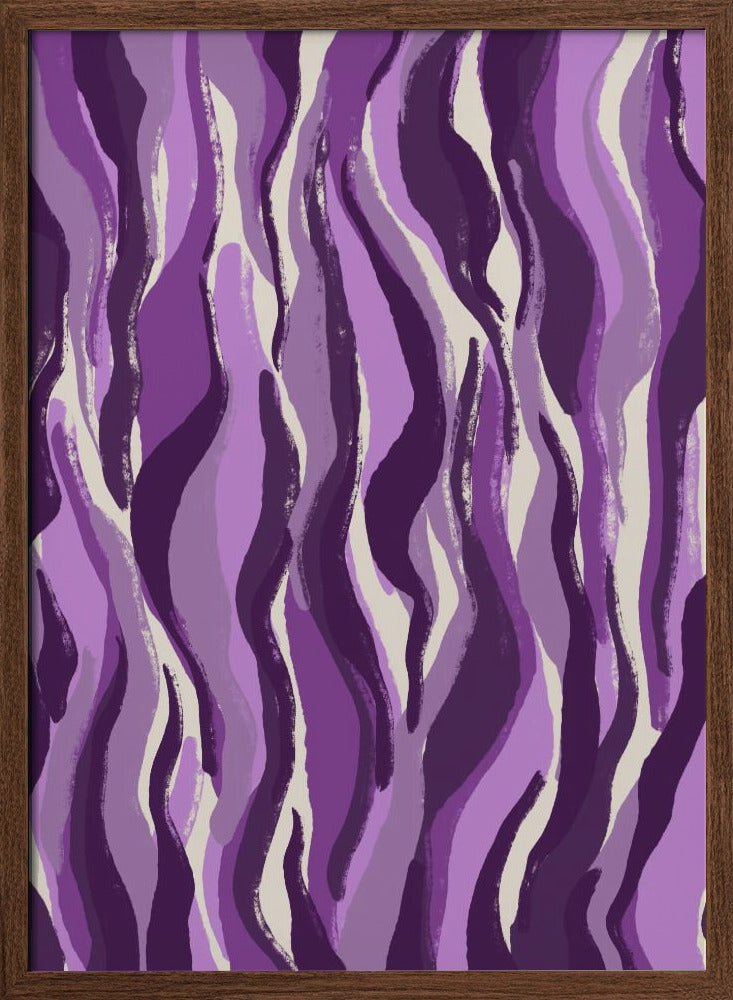 Purple Tiger Pattern Poster