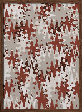 Liquid Beige Brown Pattern Poster