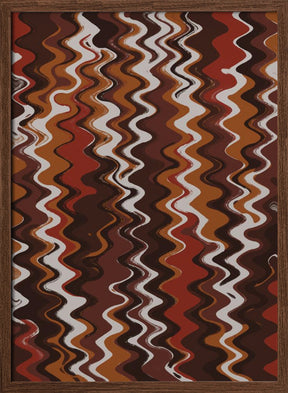 Earthy Color Zig Zag Pattern Poster