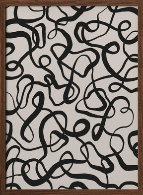 Simple Black Loops Pattern Poster