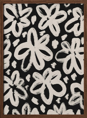 Giant Beige Flower Pattern Poster