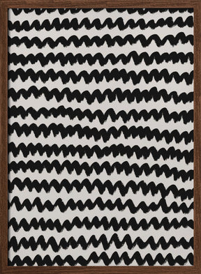 Simple Black ZigZag Pattern Poster