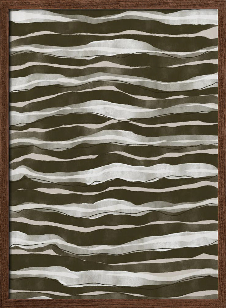 Geen Watercolor Waves Poster