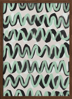 Turquoise ZigZag Pattern Poster