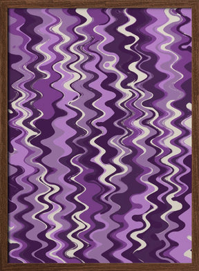 Purple Wavey Pattern Poster