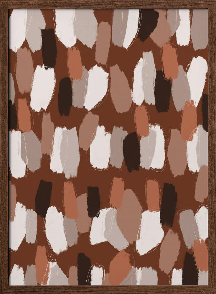 Pastel Earthy Strokes Pattern Poster