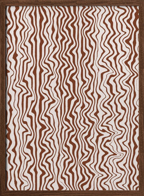 Liquid Beige Stripes Pattern Poster