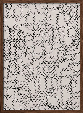 Shaky Thin Lines Pattern Poster