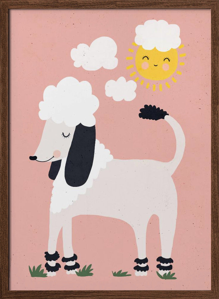 Happy Poodle Poster