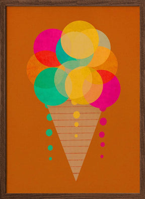 Neon Ice Cream Poster