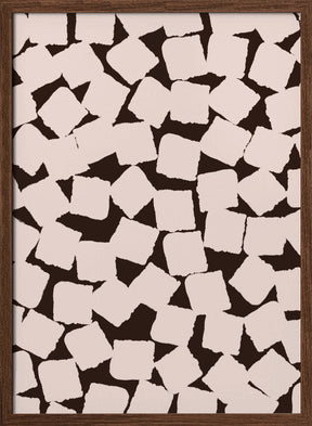 Beige Cubes Pattern Poster