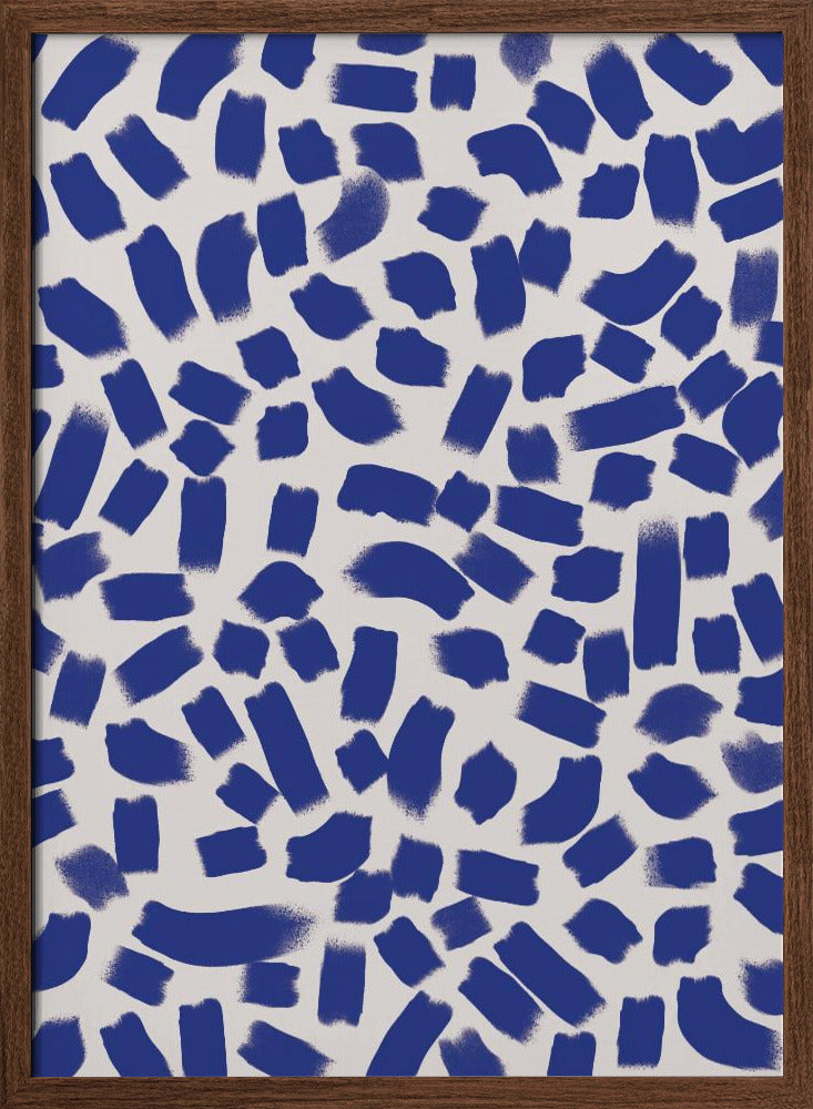 Blue Strokes Pattern Poster