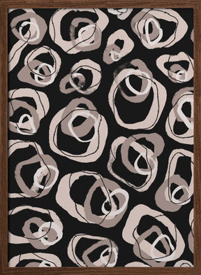 Beige Rings Pattern Poster