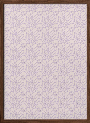 Cute Purple Flower Pattern Poster