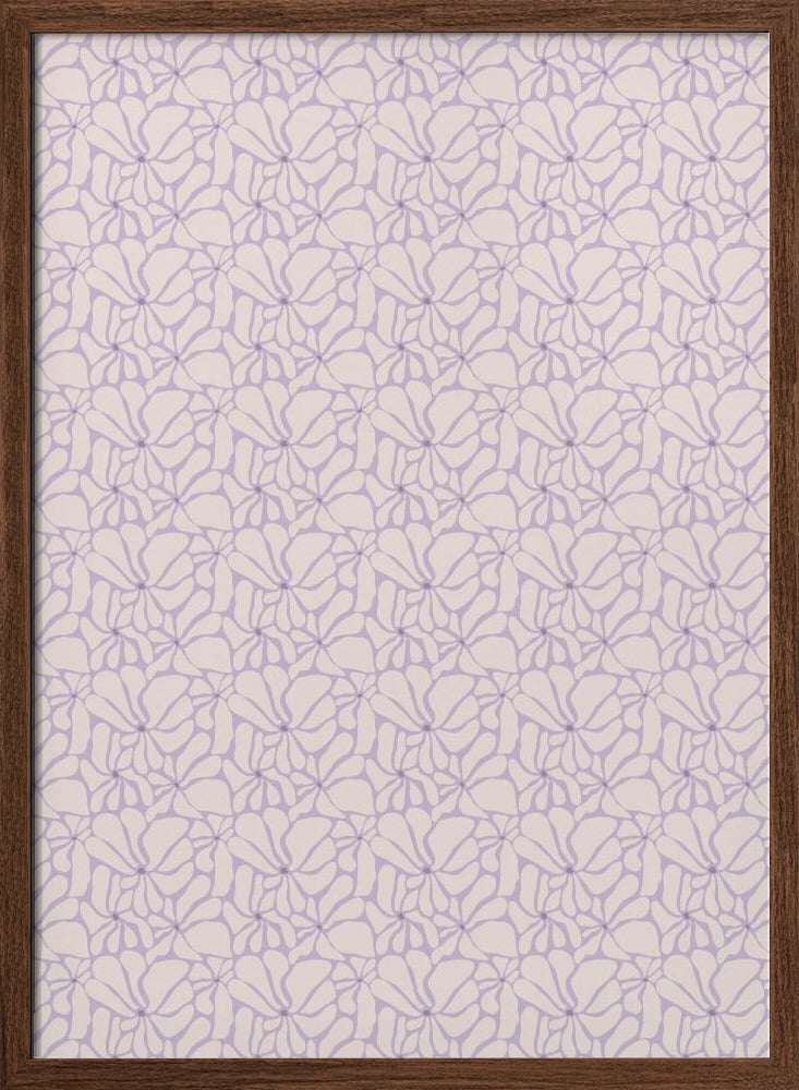 Cute Purple Flower Pattern Poster