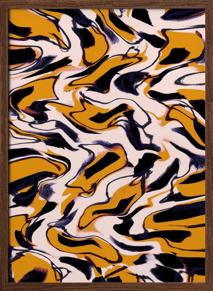 Liquid Yellow Pattern Poster