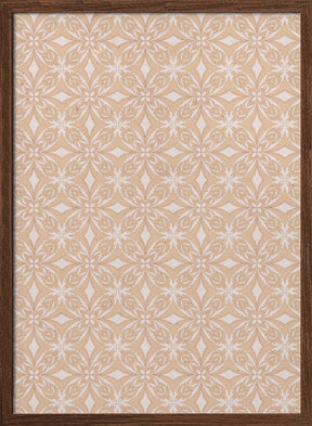 Geometric Beige Tile Pattern Poster