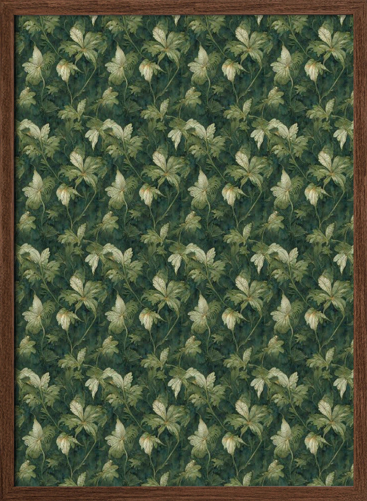 Green Leafs Pattern Poster