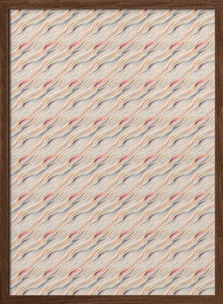 Pastel Waves Pattern Poster