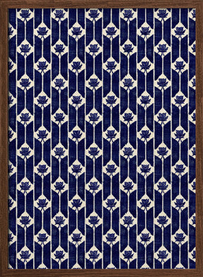 Stitches Blue Pattern Poster