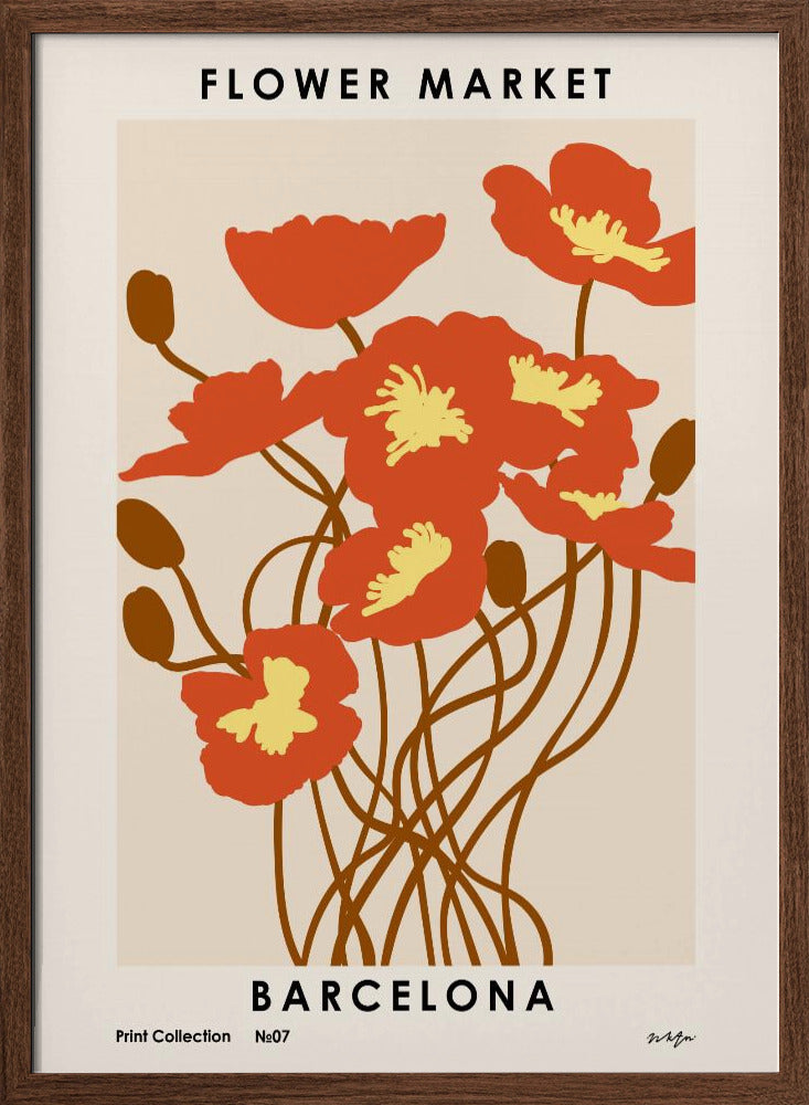 Flower Market. Barcelona Poster