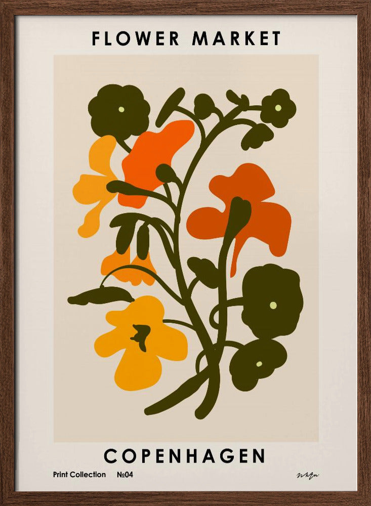 Flower Market. Copenhagen Poster
