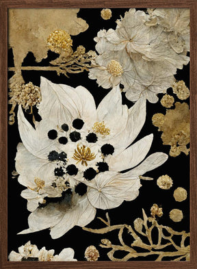 Beige Dry Flowers Poster