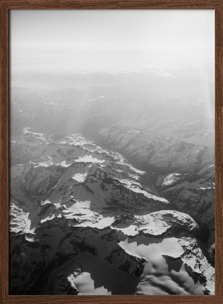 Alps in Black and White Poster