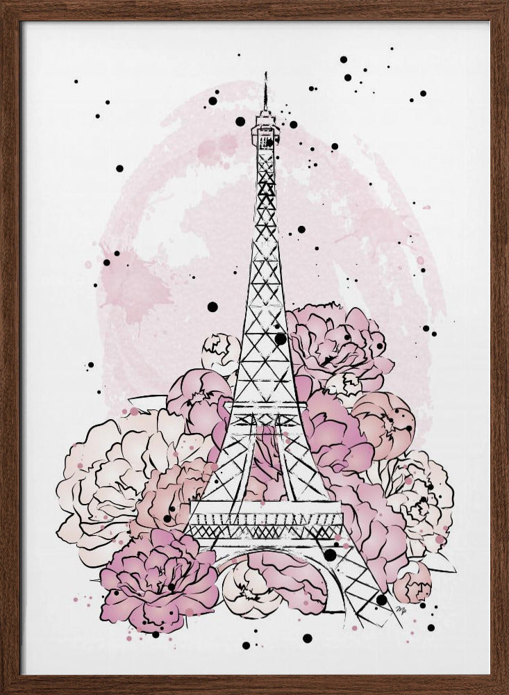 Peony Paris Poster