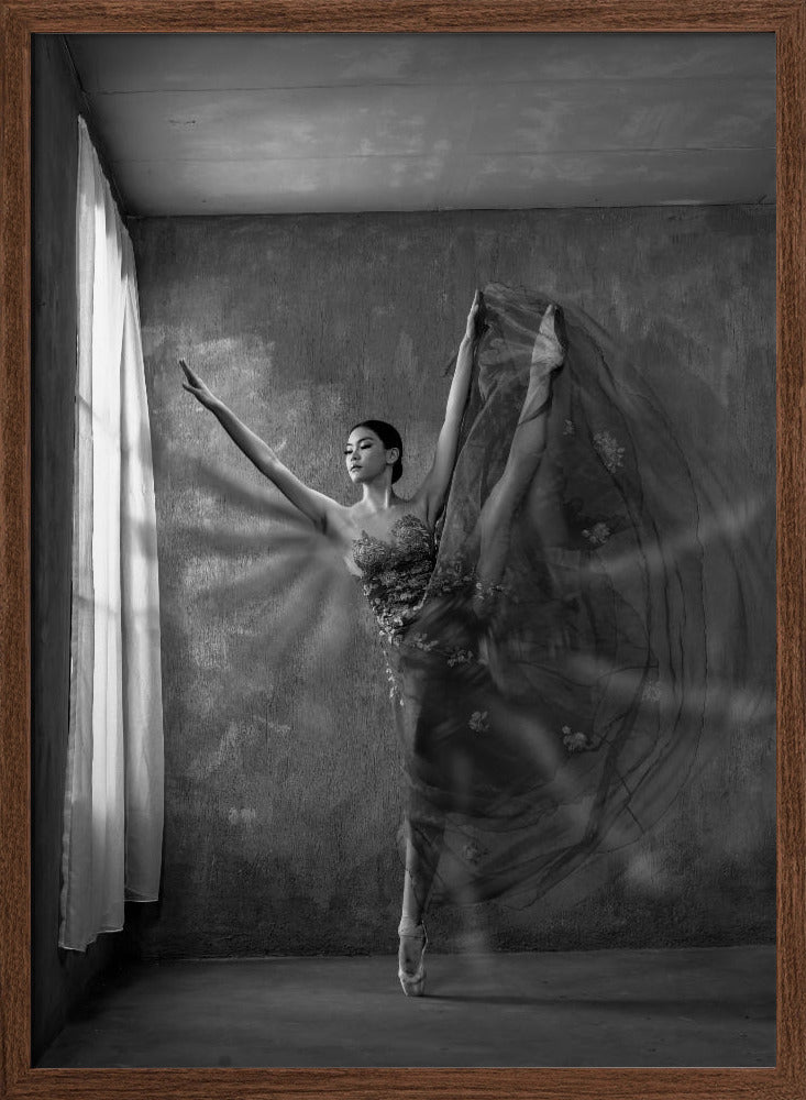 Balerina Movement Near Window Poster