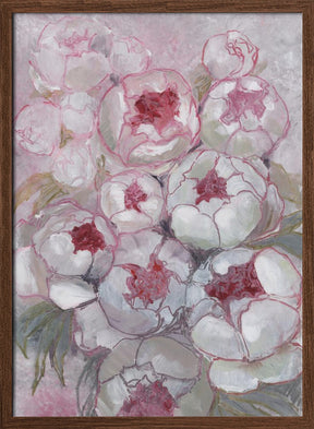 Nuria bouquet of peonies in pink Poster