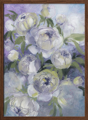 Sady painterly florals in violet Poster