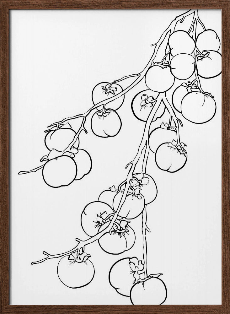 Branch of persimmons Poster