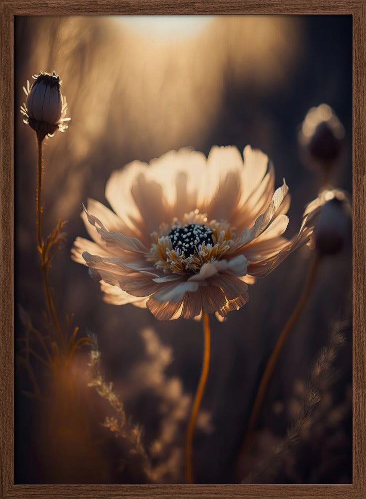 Flower in Morning Sun Poster