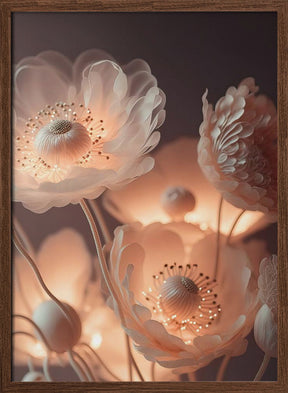 Glowing Flowers Poster