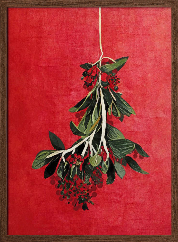 Painted Mistletoe Poster