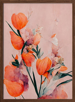 Orange Tulips Poster