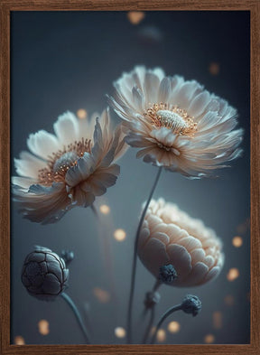 Flowers At Night Poster