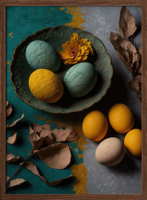 Yellow And Blue Eggs Poster