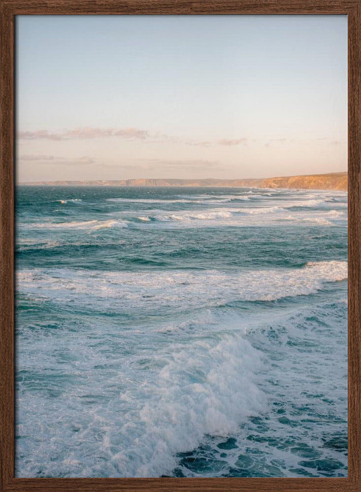 Praia Bordeira waves Portugal Poster