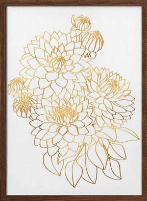 Pacey bouquet in gold Poster