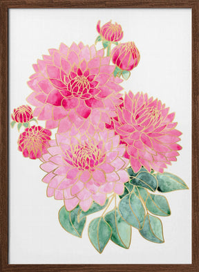 Pacey pink watercolor bouquet Poster