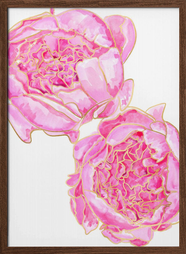 Sally's peonies Poster