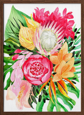 Celia tropical bouquet Poster